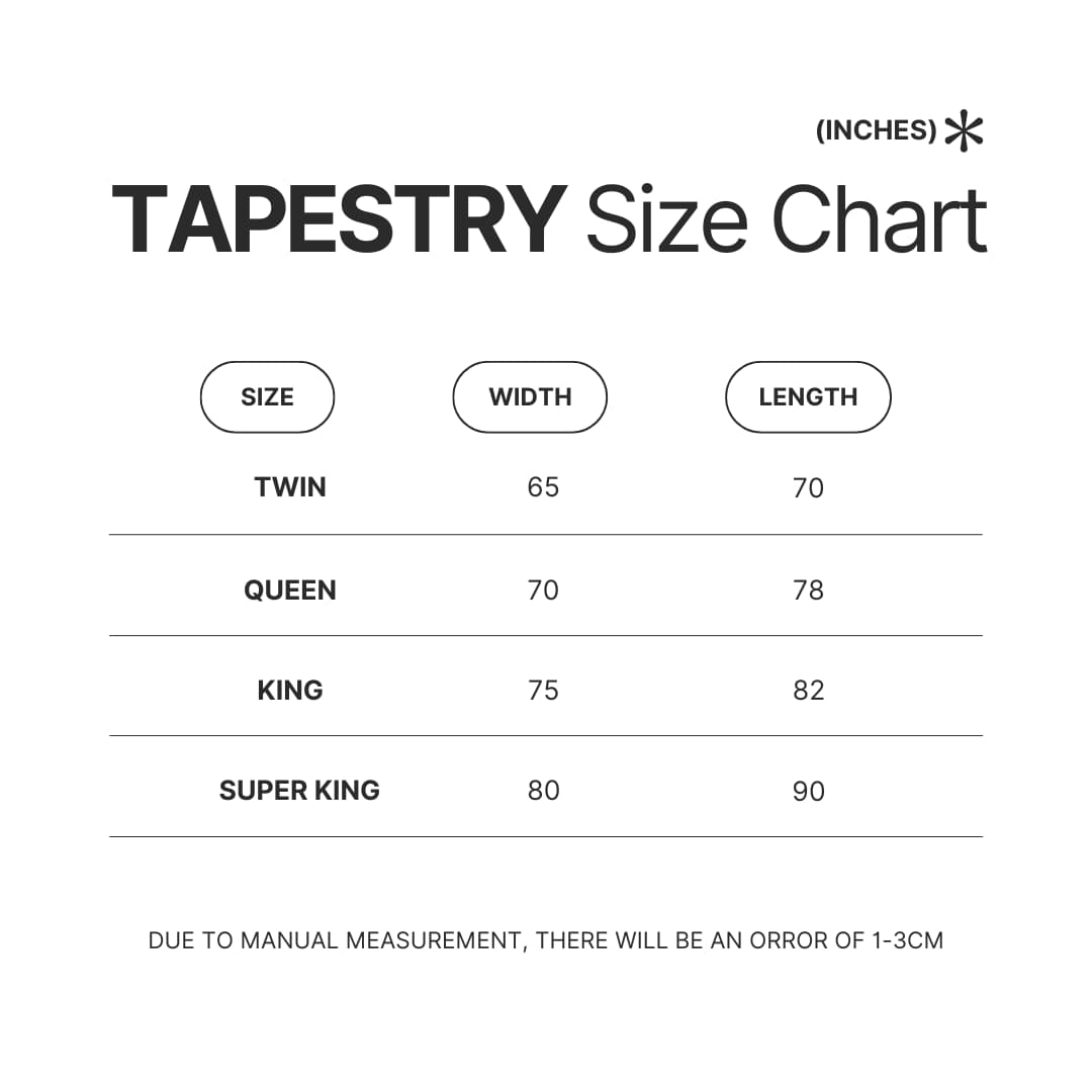 Tapestry Size Chart - Ghost In The Shell Merch