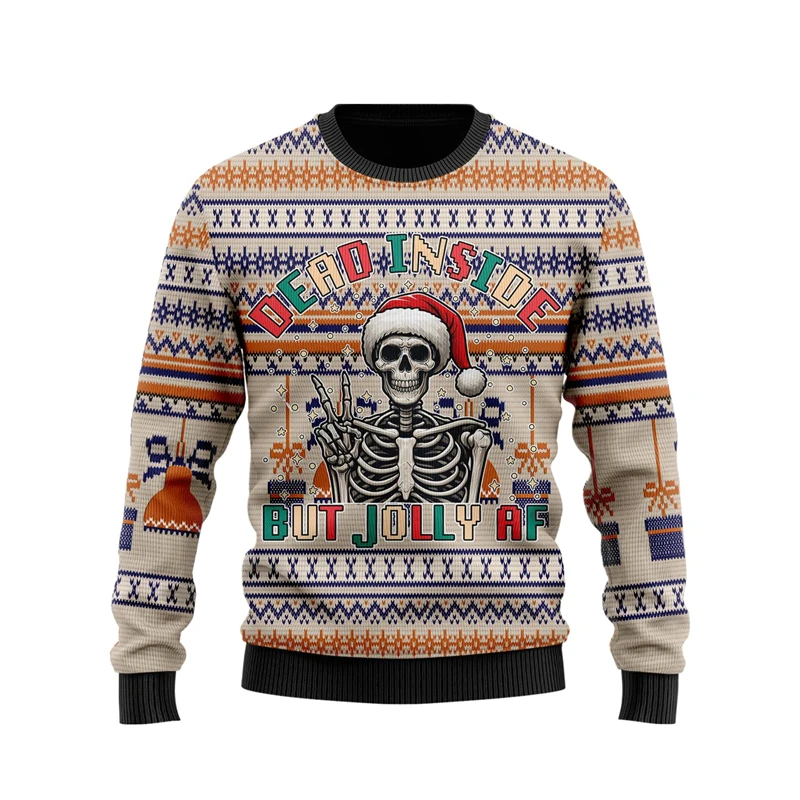 Ghost In The Shell Colorful Ugly Christmas Sweater