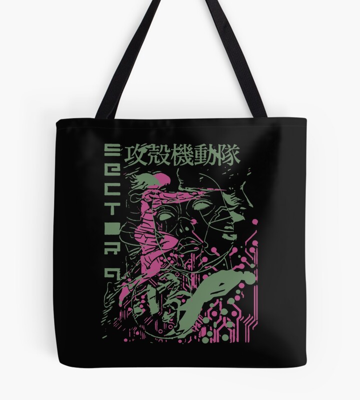 Vintage Retro Ghost In The Shell Style Tote Bag