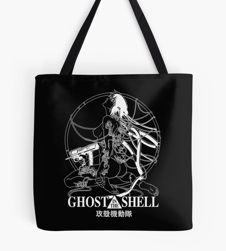 Black And White Motoko Illustration Tote Bag