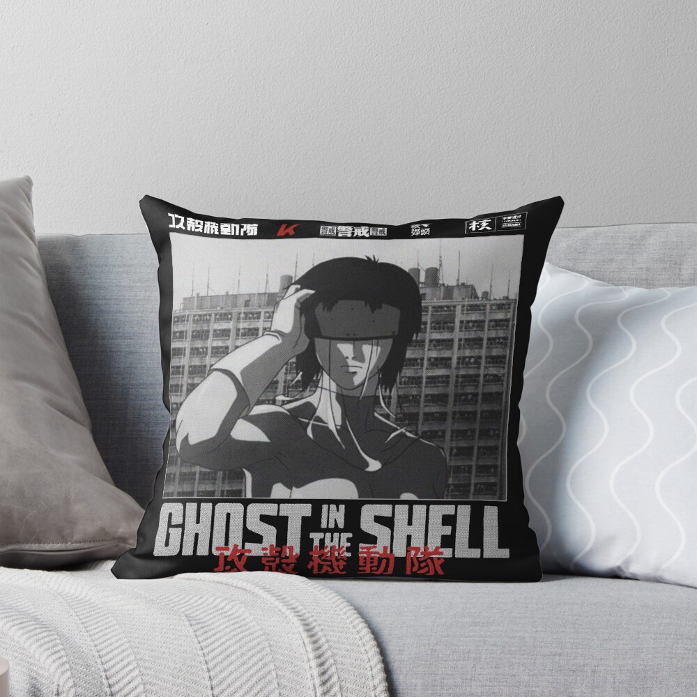 Motoko Kusanagi Battle Suit Poster Throw Pillow
